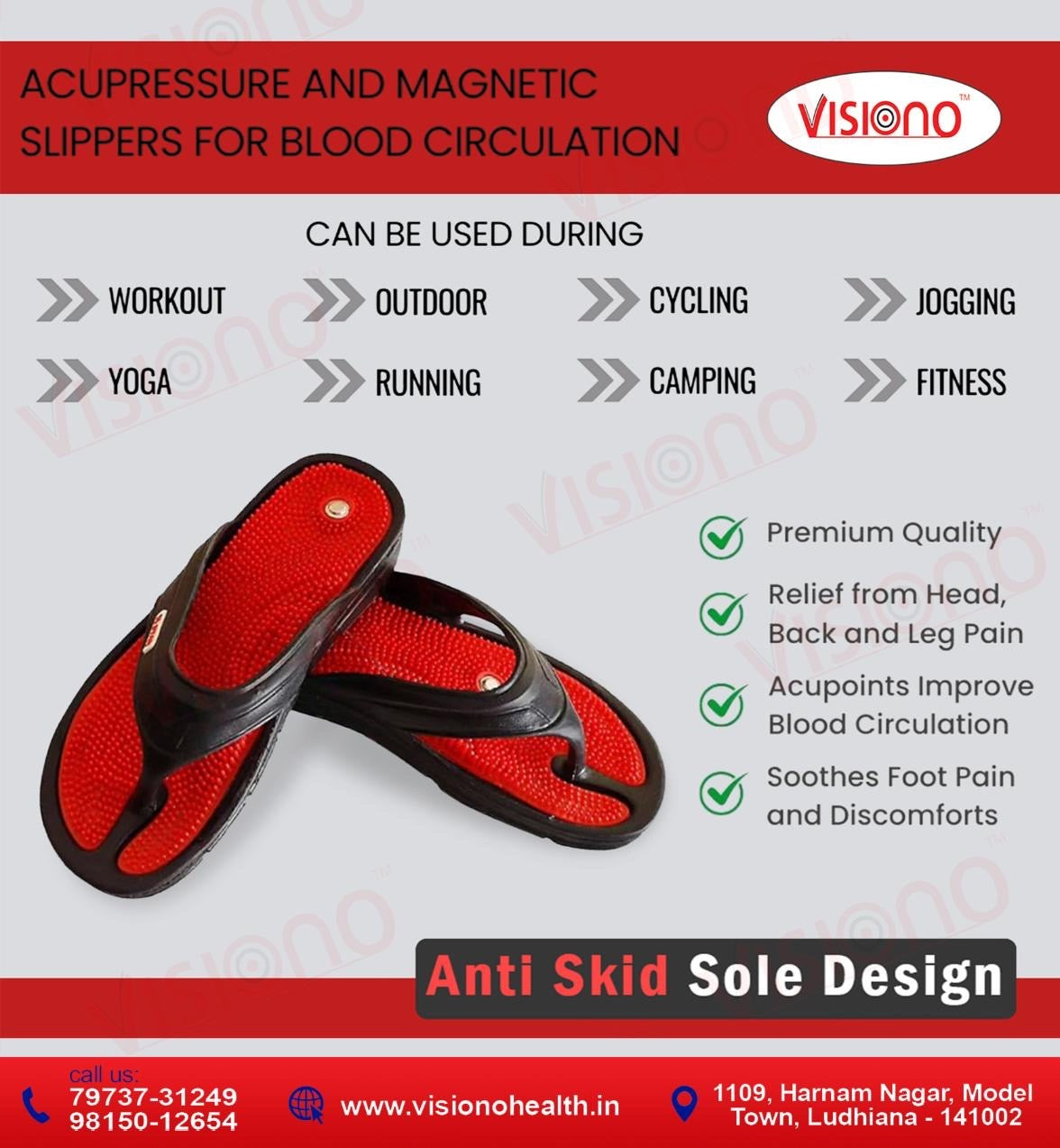 Acupressure Chappal magnetic