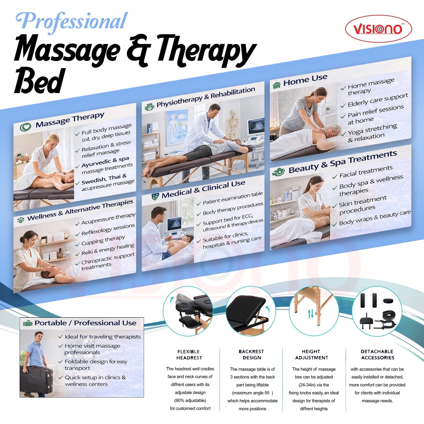 3 Fold Massage Bed