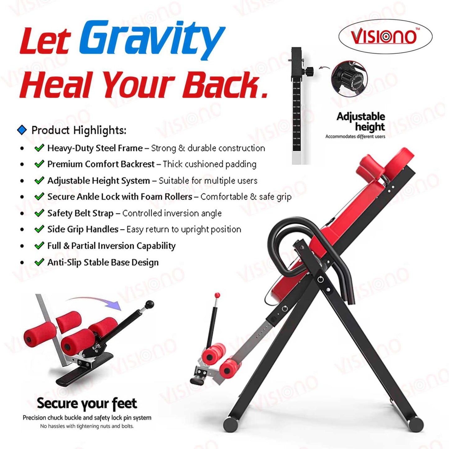 VISIONO Spinal Precision Inversion Table