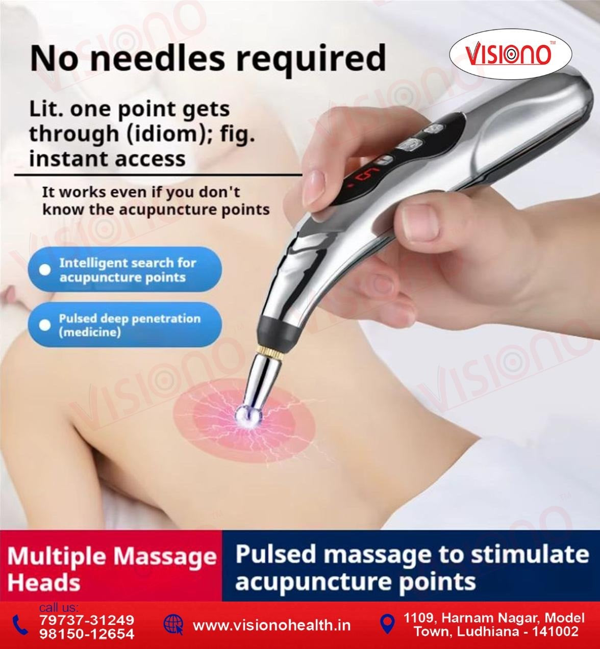 USB Rechargeable Meridian Energy Pen Pain Relief Electric Acupuncture Pen