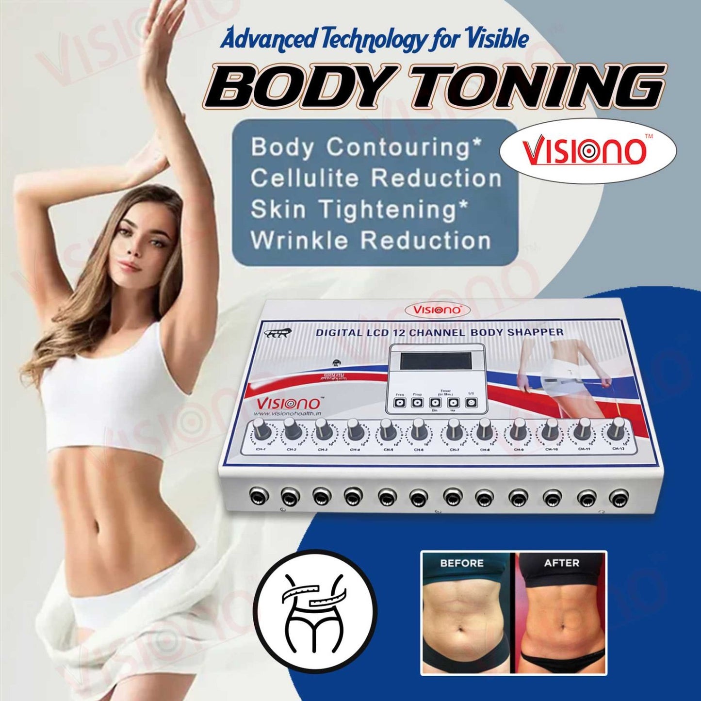 Digital LCD 12 Channel Body Shaper Machine