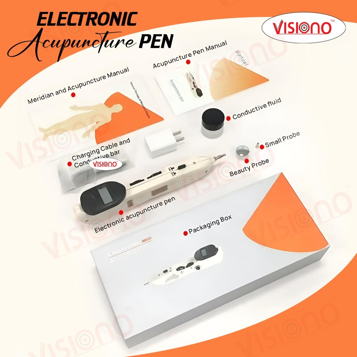 VISIONO Electronic Acupuncture Pen – Smart Pain Relief Therapy Device