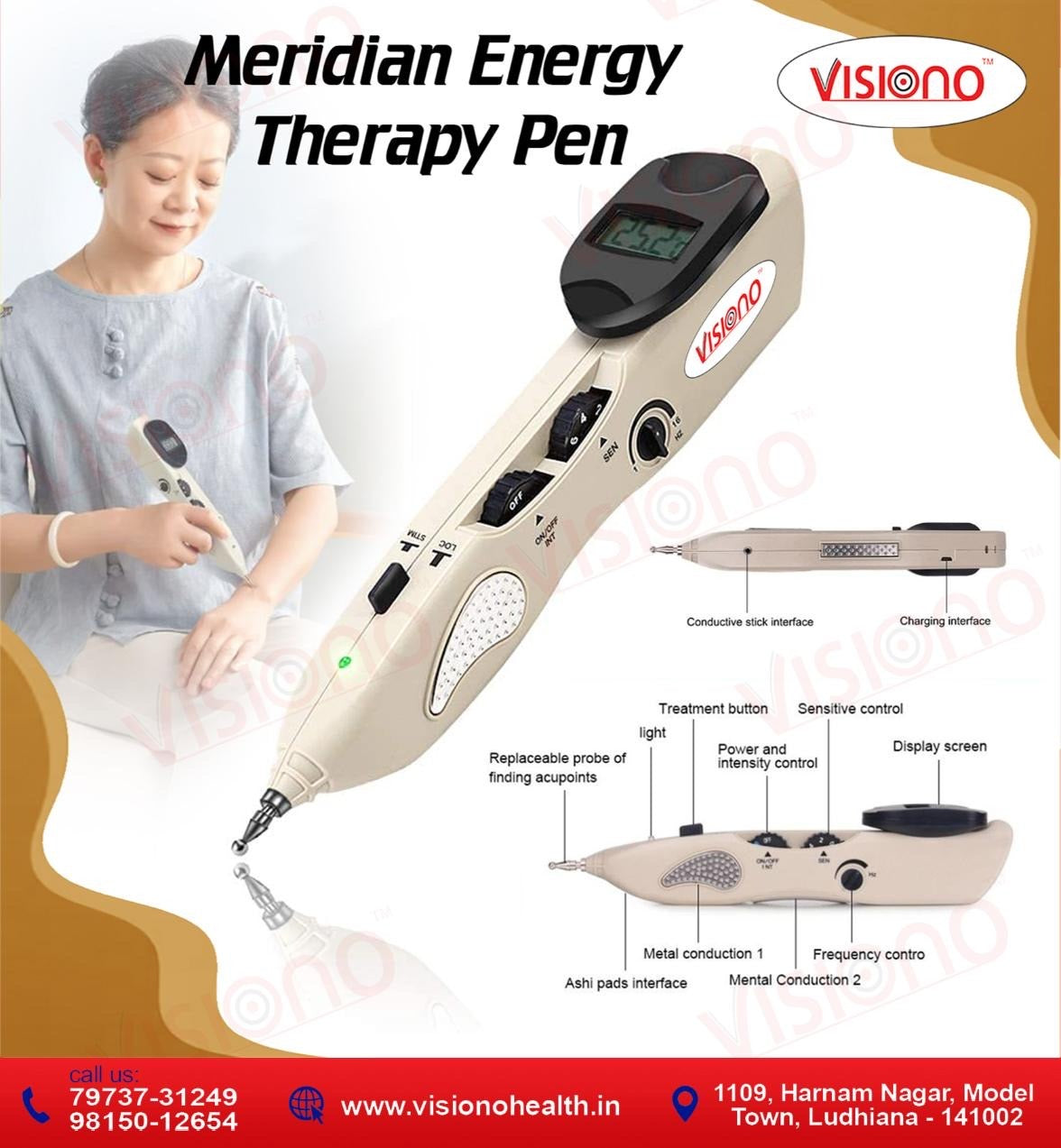 VISIONO Electronic Acupuncture Pen – Smart Pain Relief Therapy Device