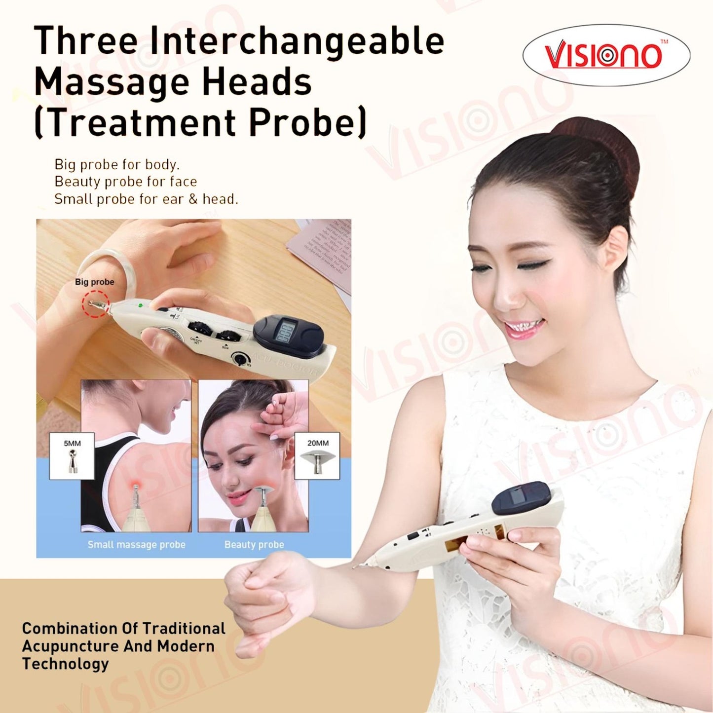 VISIONO Electronic Acupuncture Pen – Smart Pain Relief Therapy Device