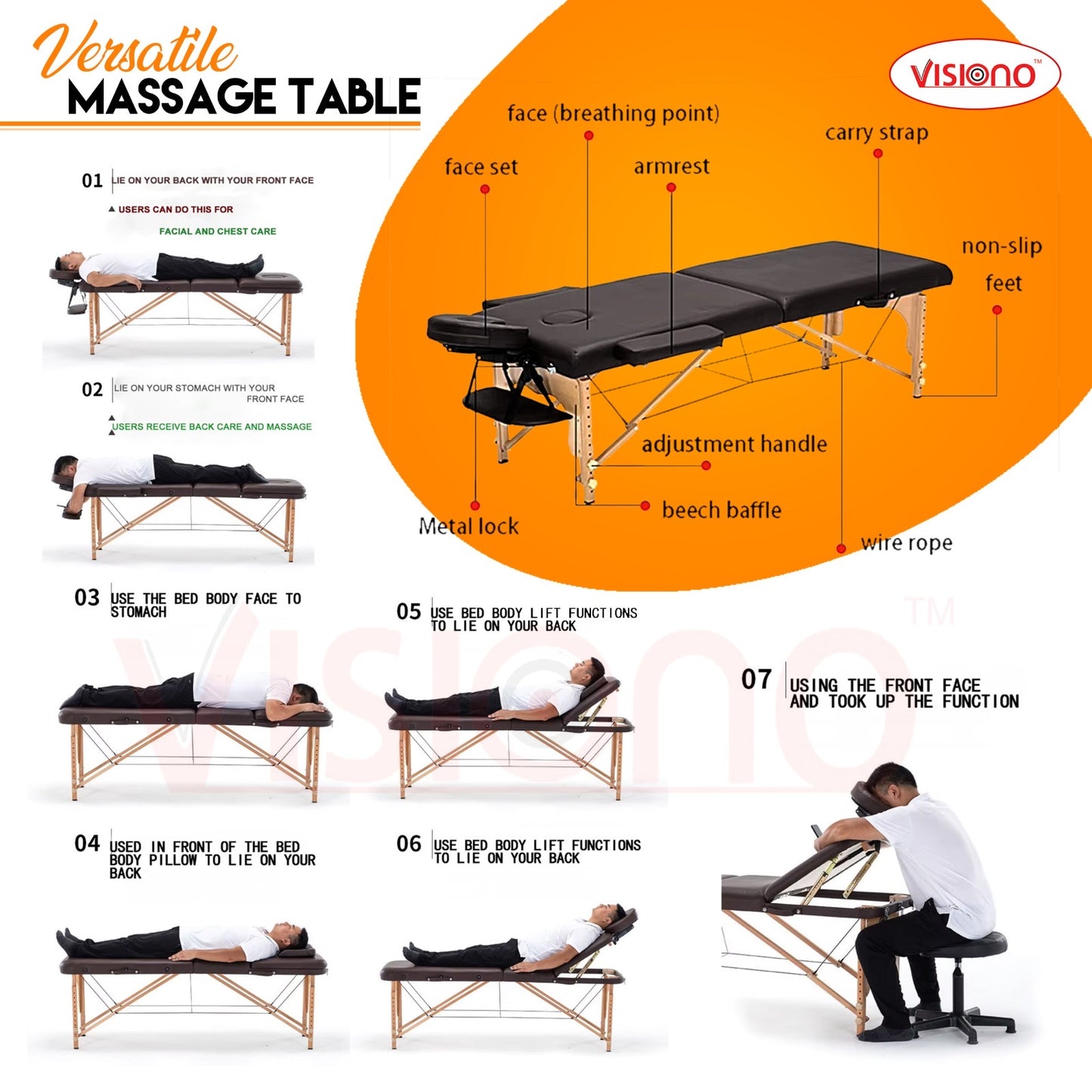 3 Fold Massage Bed