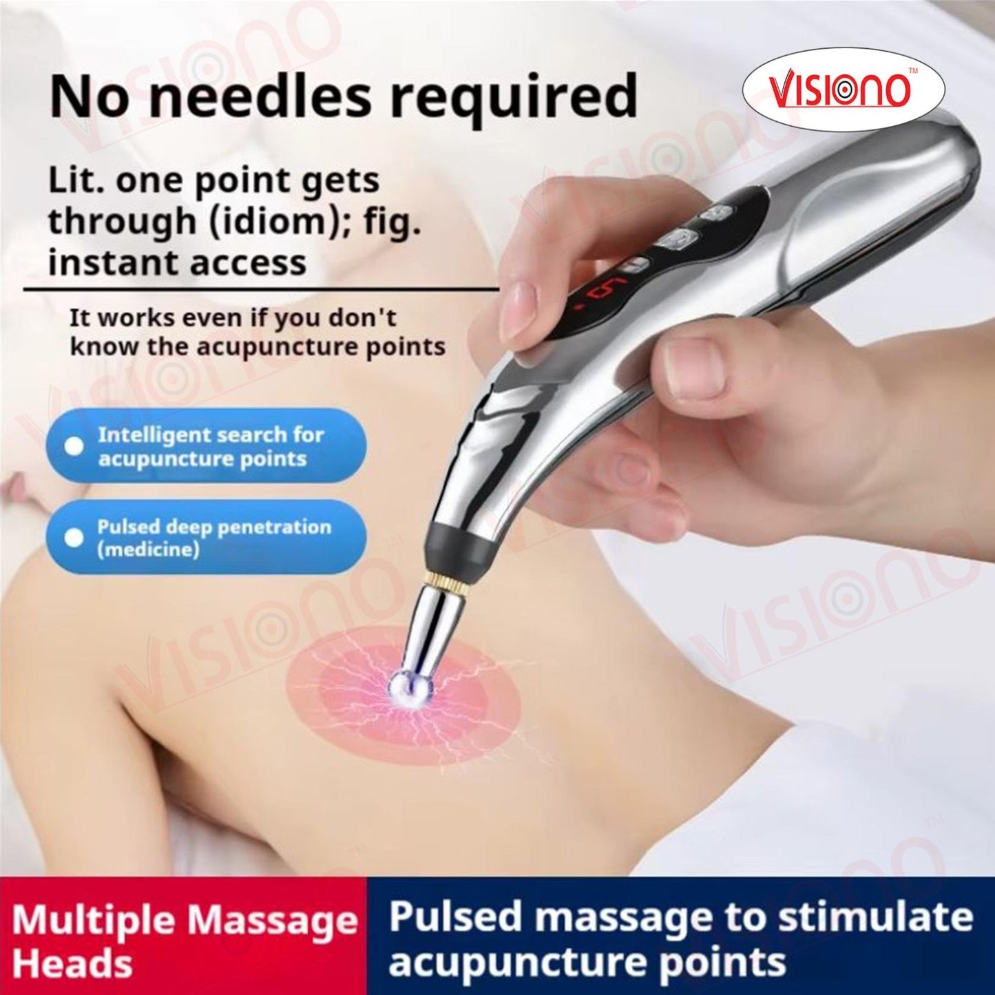 USB Rechargeable Meridian Energy Pen Pain Relief Electric Acupuncture Pen