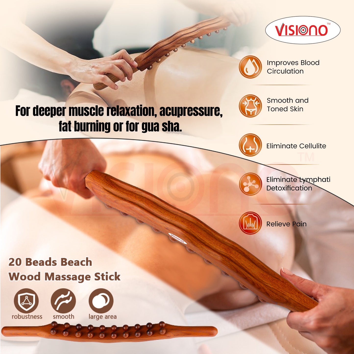 Wooden back massager (20ball)