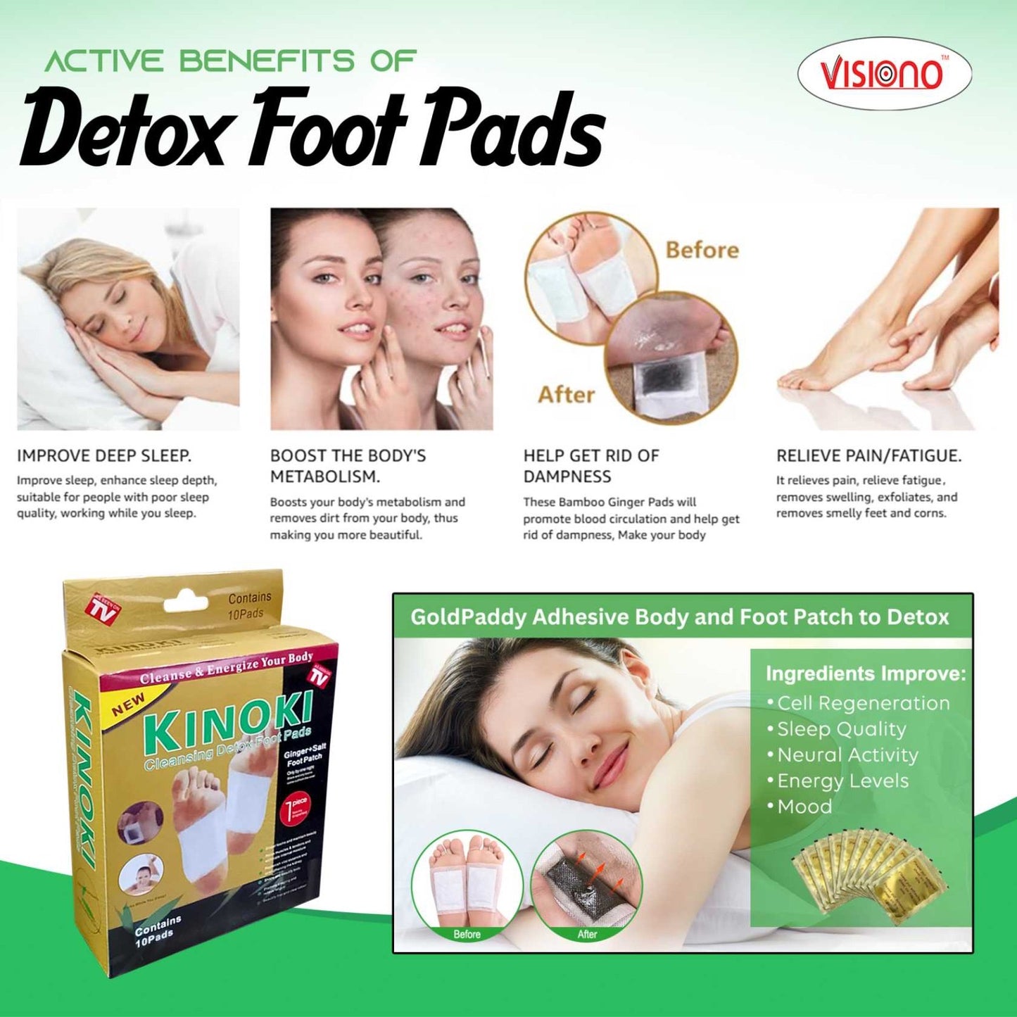 Detox Foot Patch – Natural Cleansing & Relaxation Pads (10 Pads)