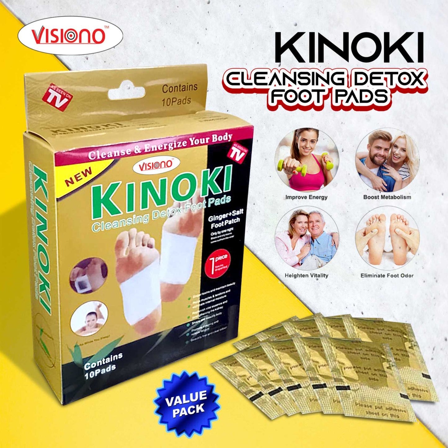 Detox Foot Patch – Natural Cleansing & Relaxation Pads (10 Pads)