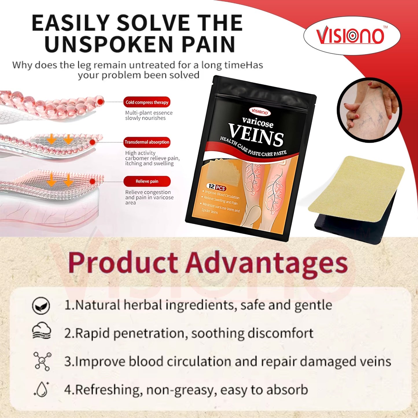 Varicose Veins Herbal Patch