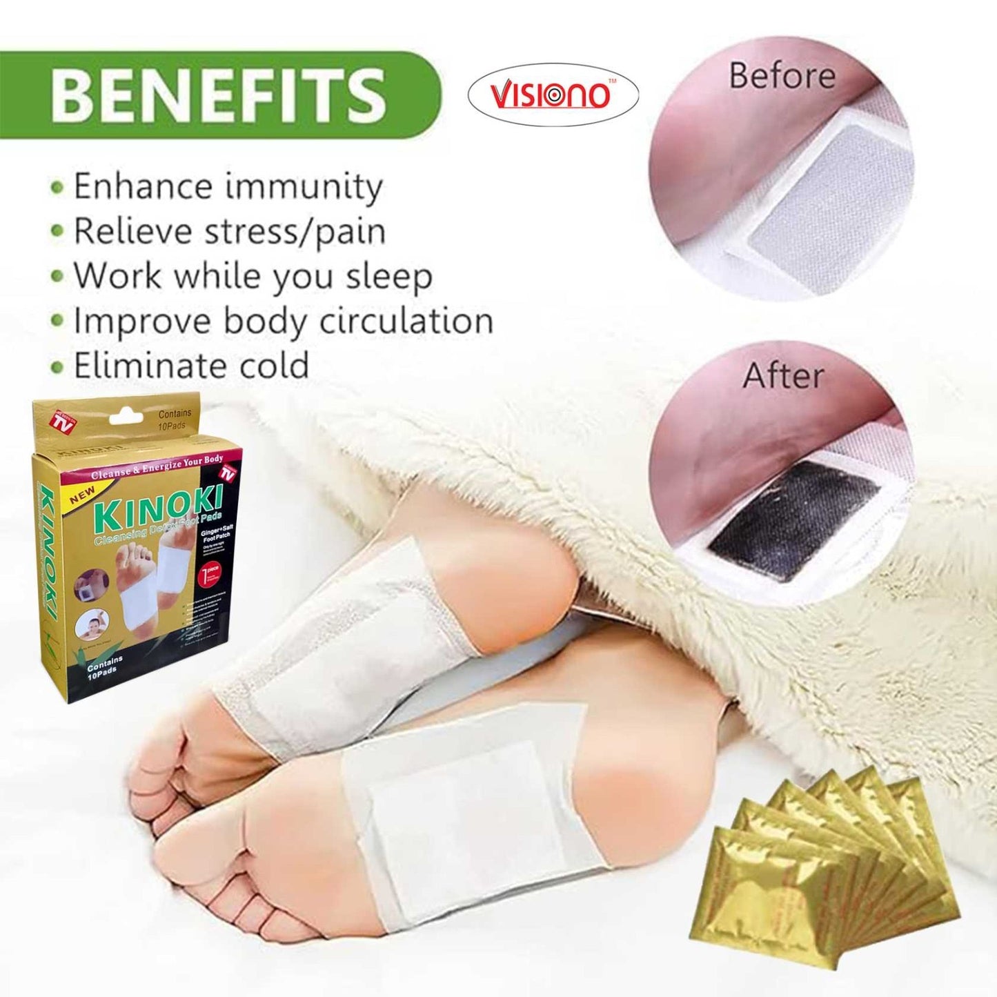 Detox Foot Patch – Natural Cleansing & Relaxation Pads (10 Pads)