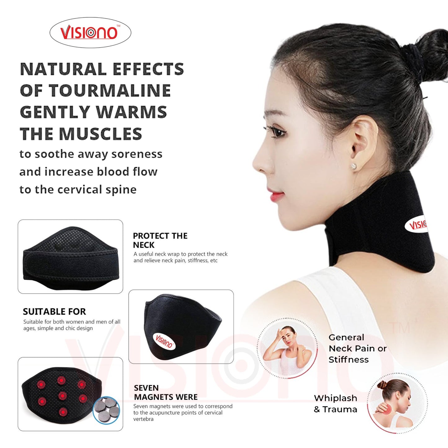 Cervical magnetic belt