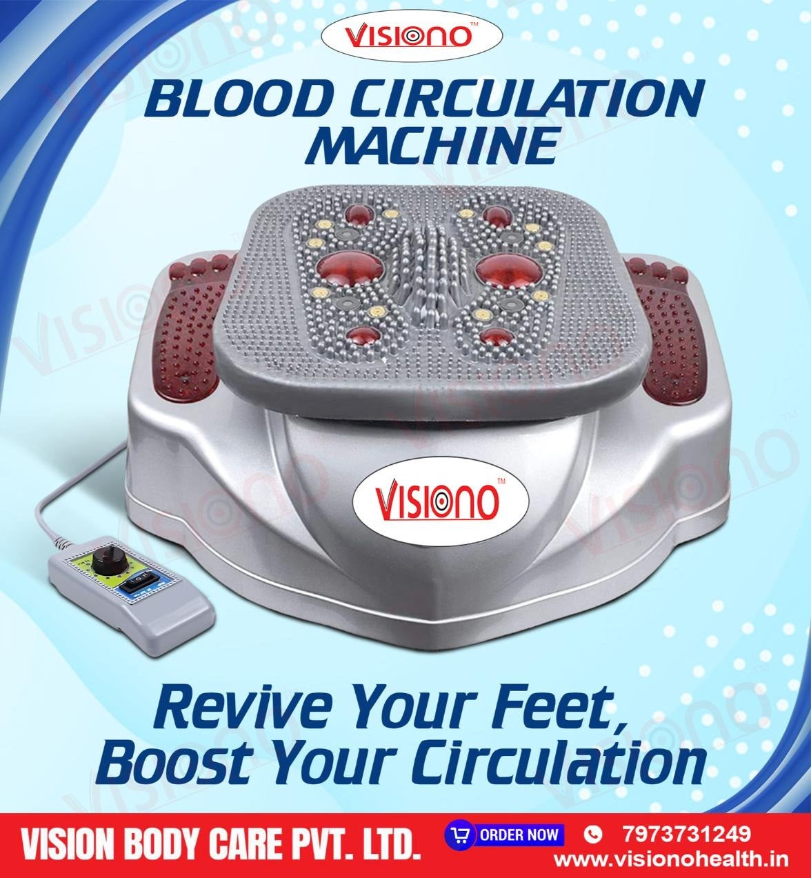 Blood Circulation & Acupressure Foot Massager with Vibration & Adjustable Intensity