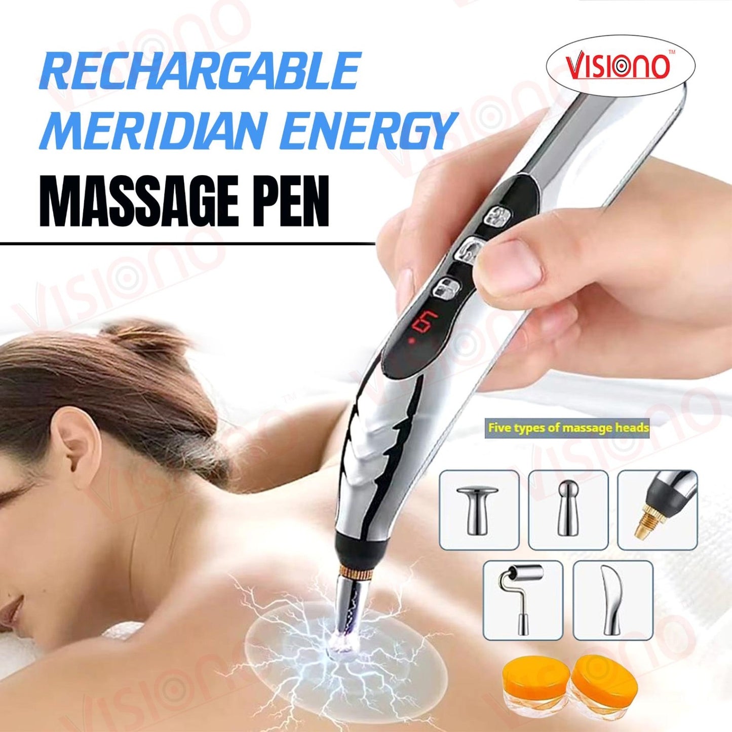 USB Rechargeable Meridian Energy Pen Pain Relief Electric Acupuncture Pen