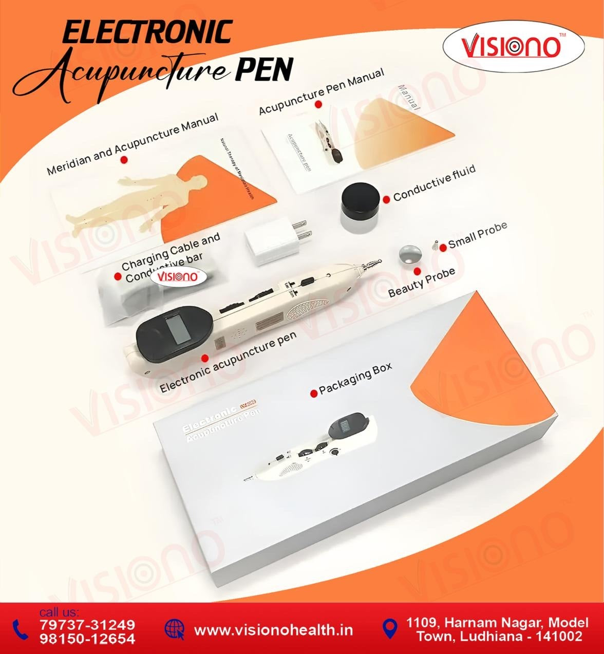 VISIONO Electronic Acupuncture Pen – Smart Pain Relief Therapy Device