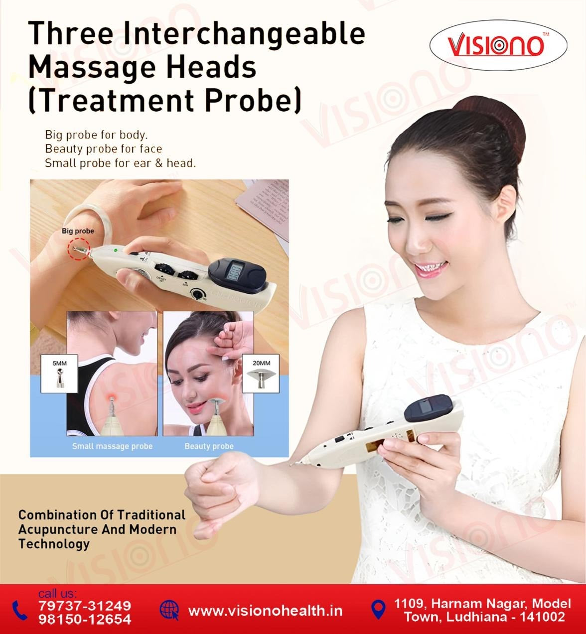 VISIONO Electronic Acupuncture Pen – Smart Pain Relief Therapy Device