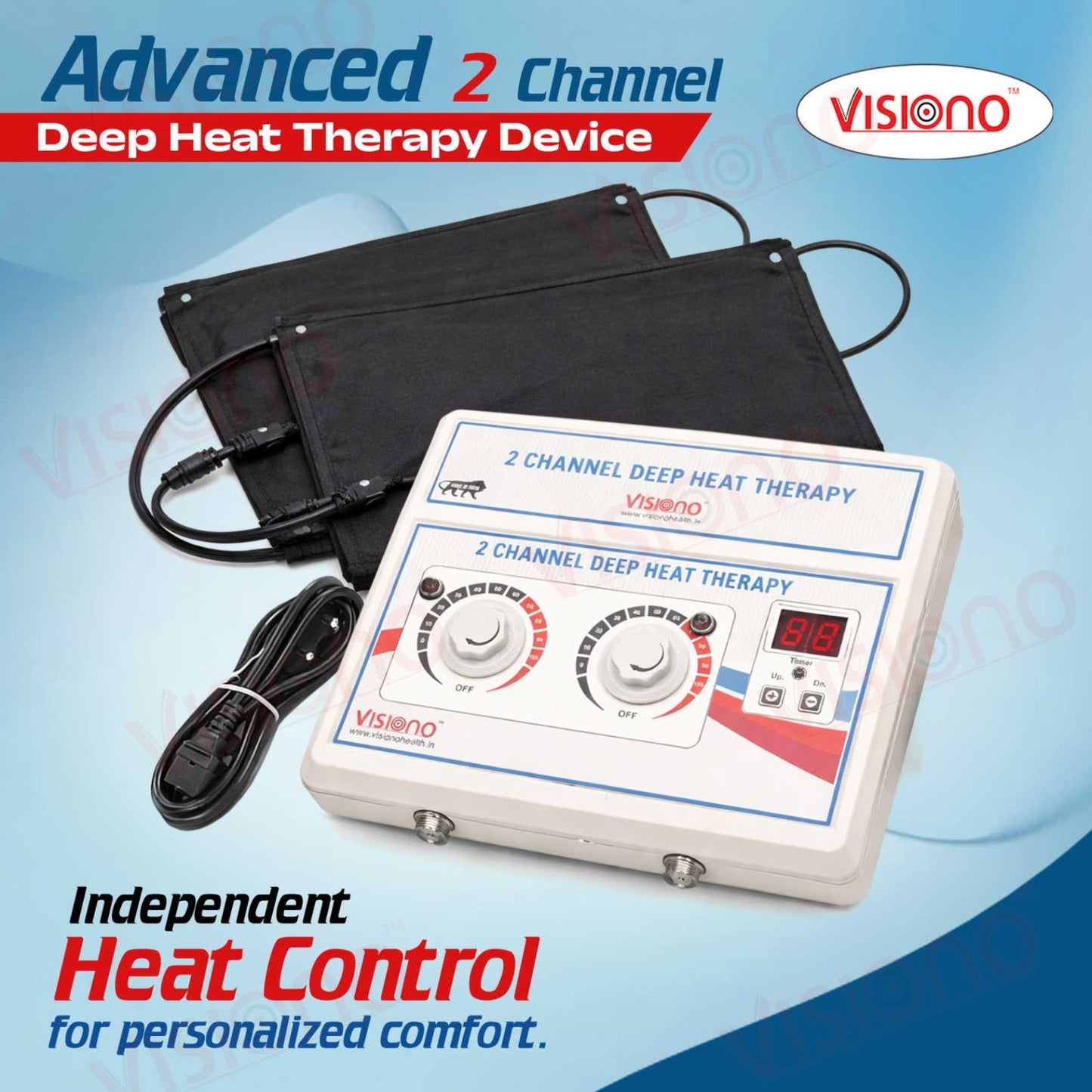 2 Channel Deep Heat Therapy Machine for Pain Relief & Muscle Recovery