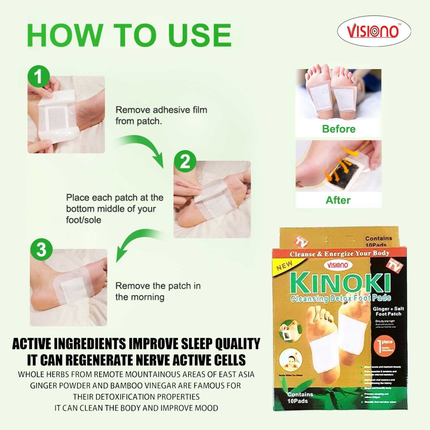 Detox Foot Patch – Natural Cleansing & Relaxation Pads (10 Pads)