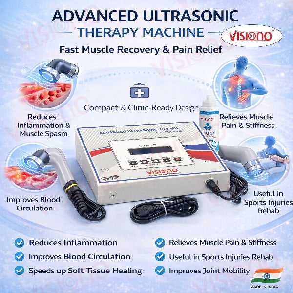 Advanced Ultrasonic Therapy Machine (1 & 3 MHz) – 27 Programs Digital Model