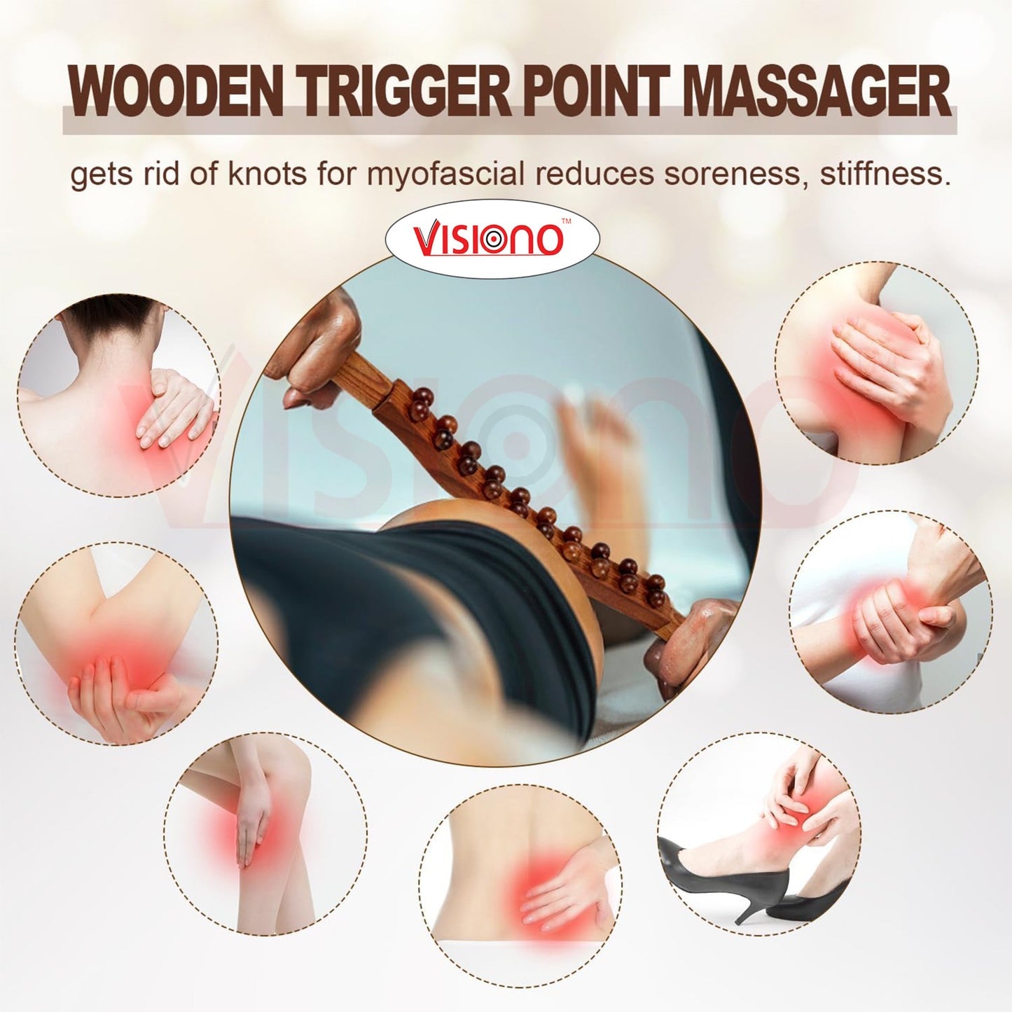 Wooden back massager (20ball)