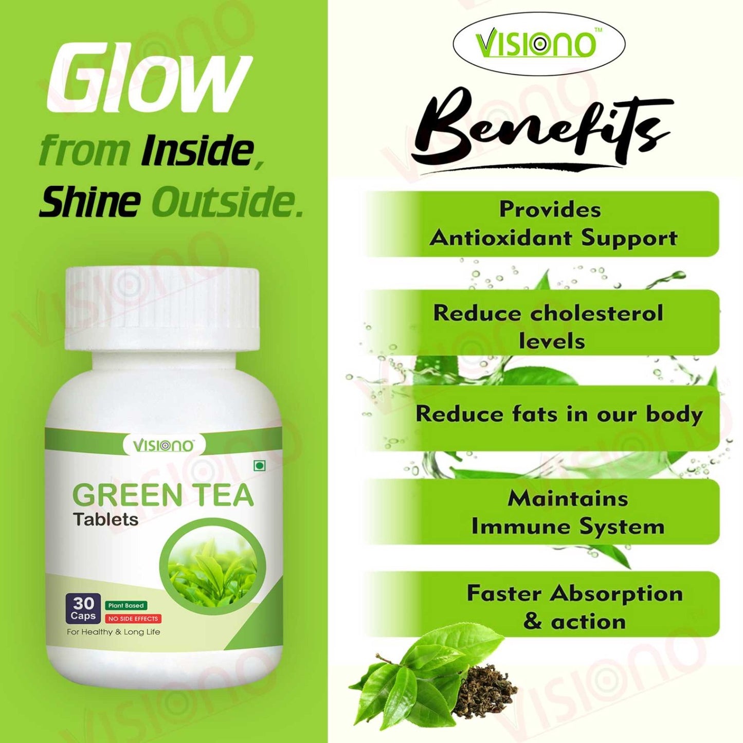 Visiono Green Tea Tablets (30 Tablet )