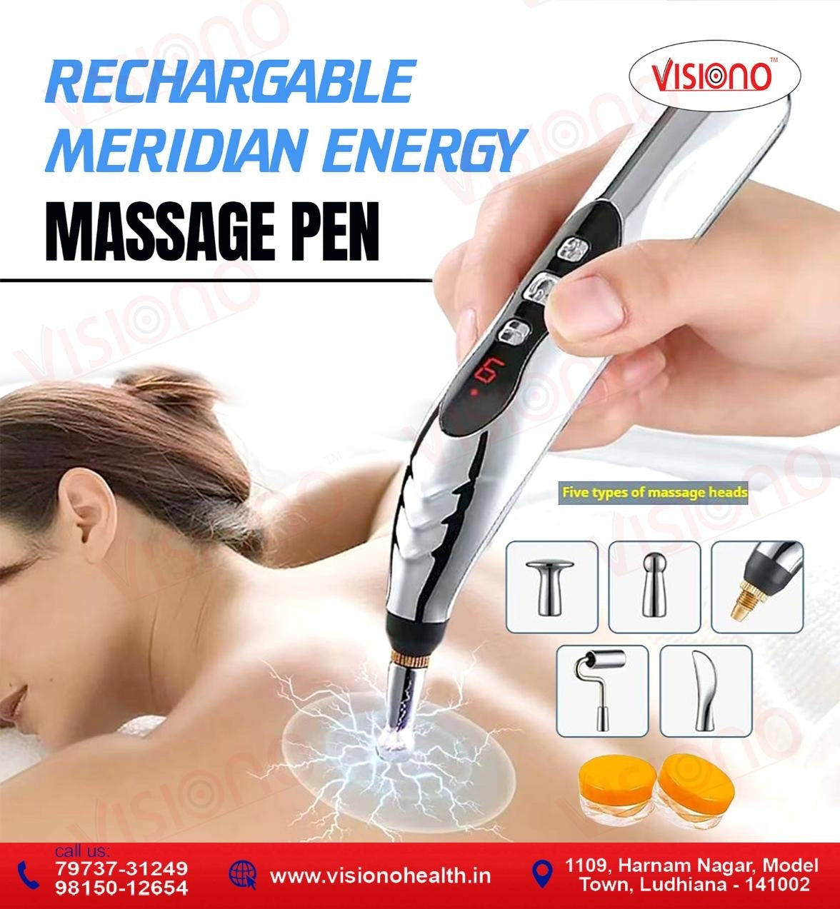 USB Rechargeable Meridian Energy Pen Pain Relief Electric Acupuncture Pen