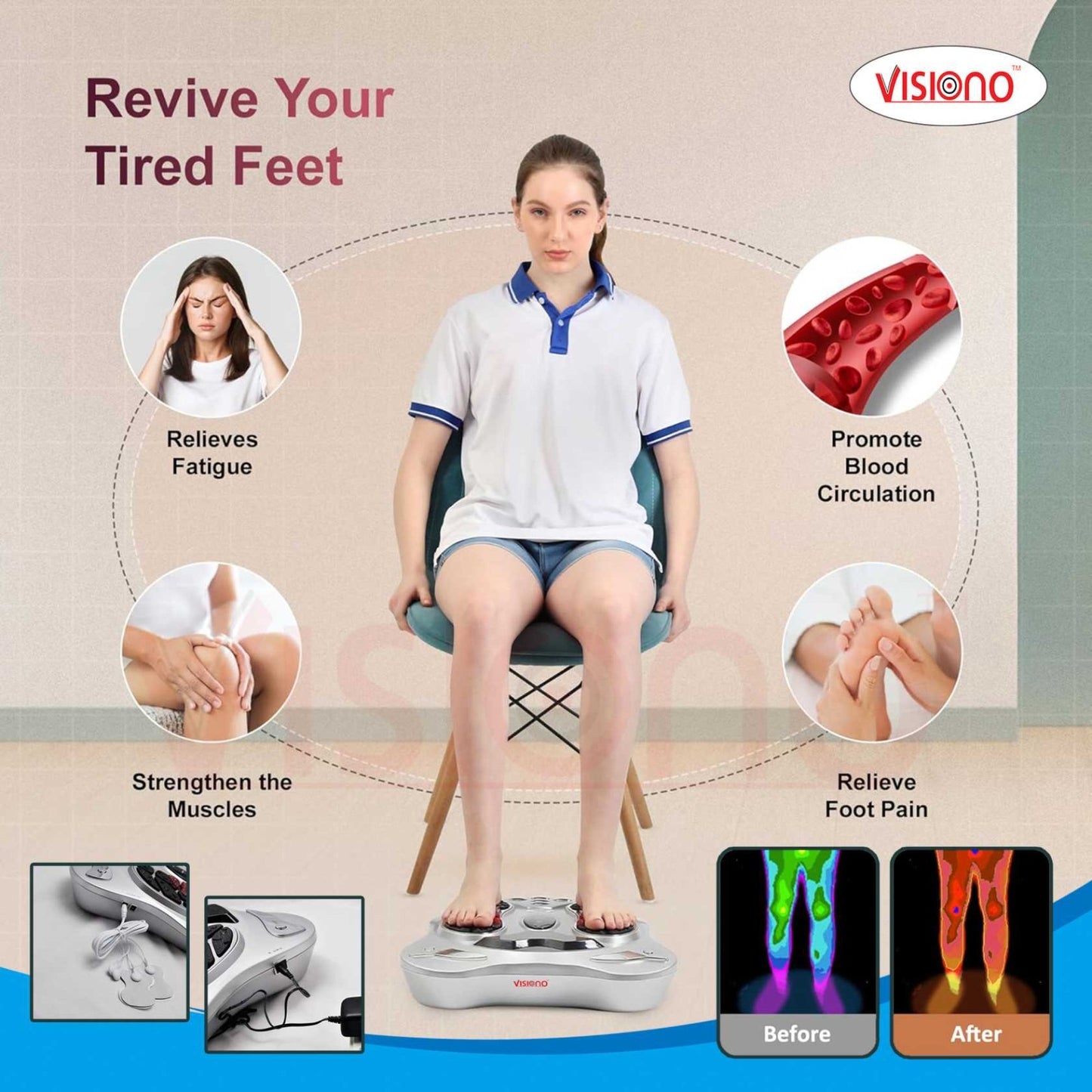 Advanced EMS & TENS Foot Massage Machine