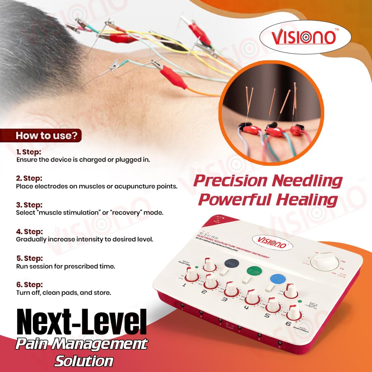 Needles Stimulator – Precision Needling Pain Relief Device (6 Channel Therapy System)