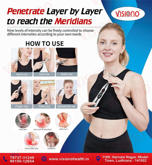 USB Rechargeable Meridian Energy Pen Pain Relief Electric Acupuncture Pen