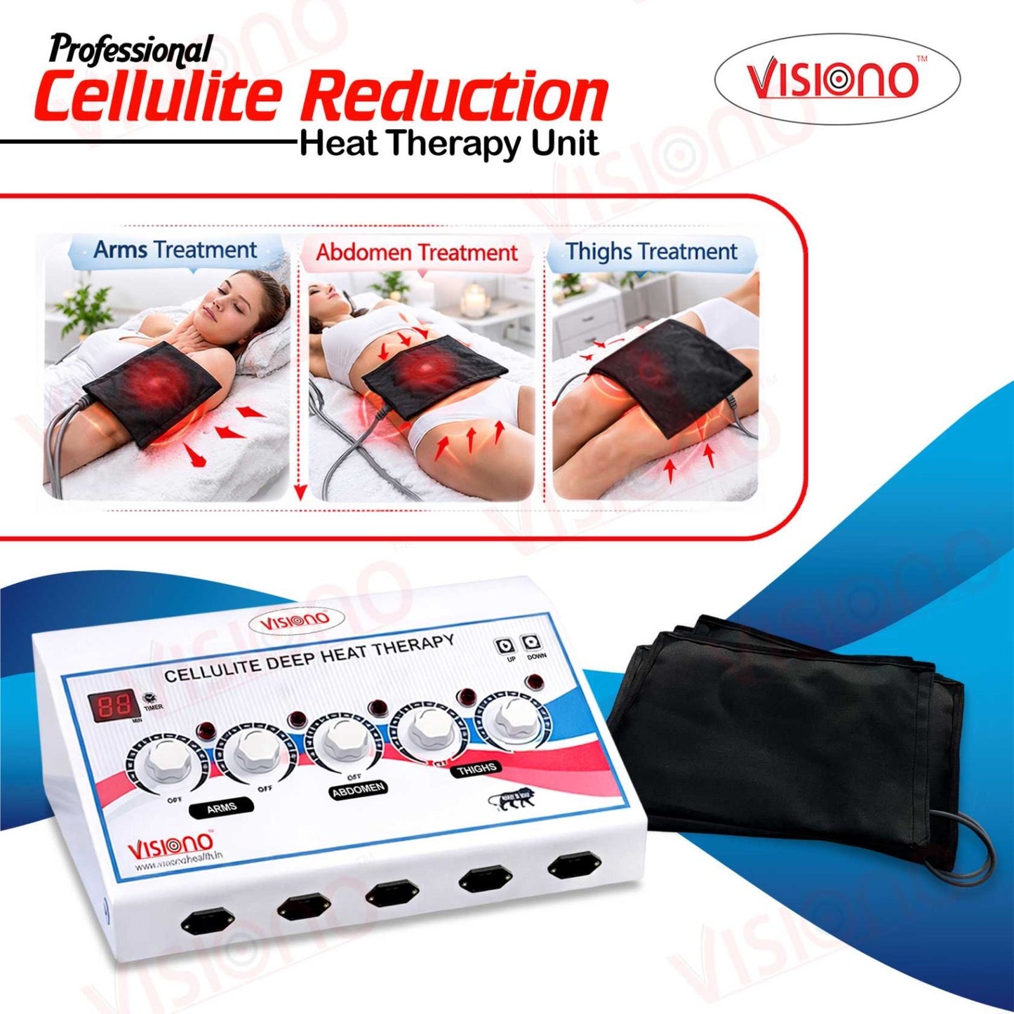 Visiono Cellulite Deep Heat Therapy Machine for Body Slimming & Pain Relief