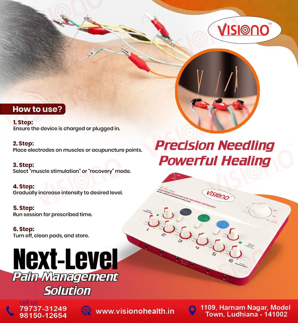 Needles Stimulator – Precision Needling Pain Relief Device (6 Channel Therapy System)
