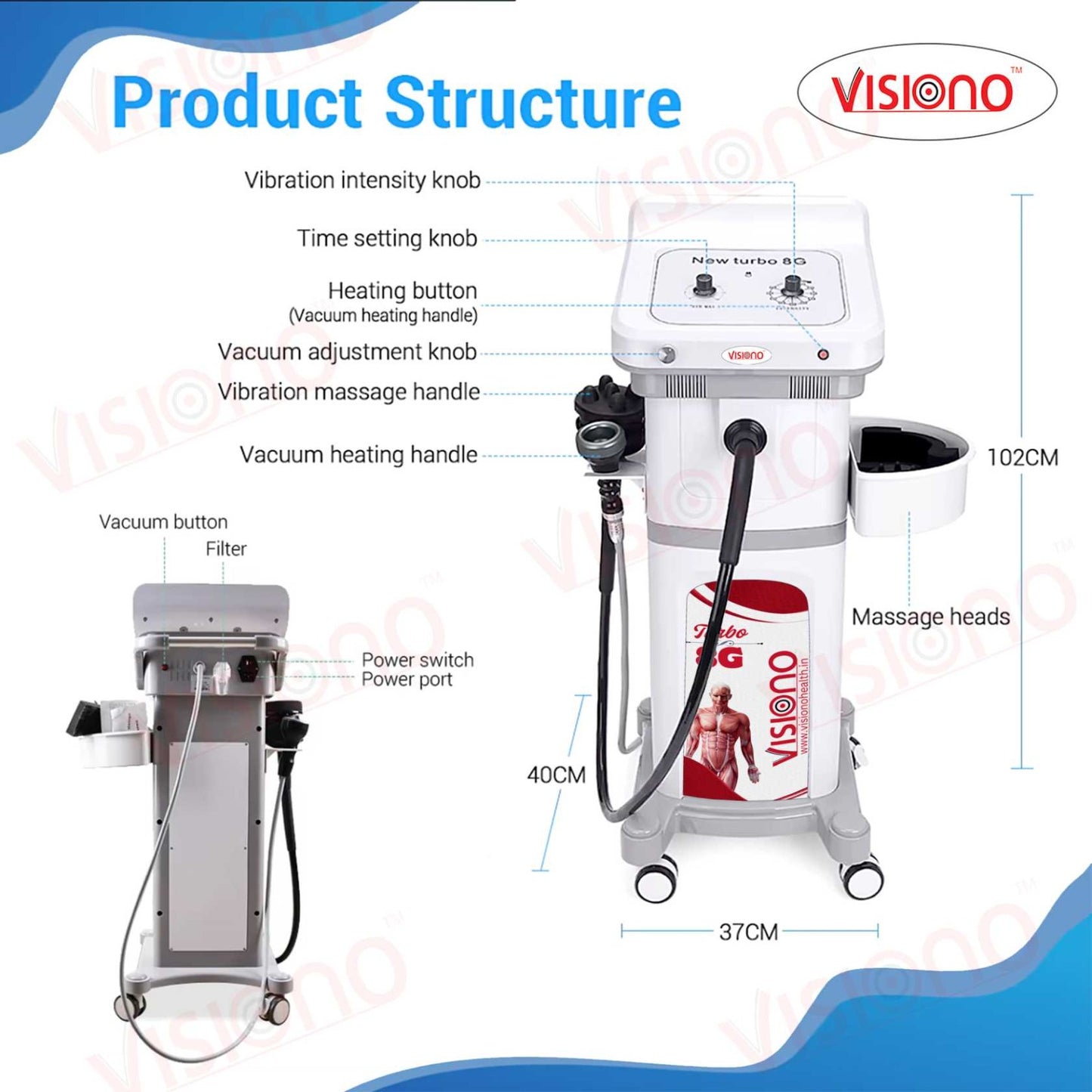 Turbo G8 Vacuum & Vibration Slimming Machine