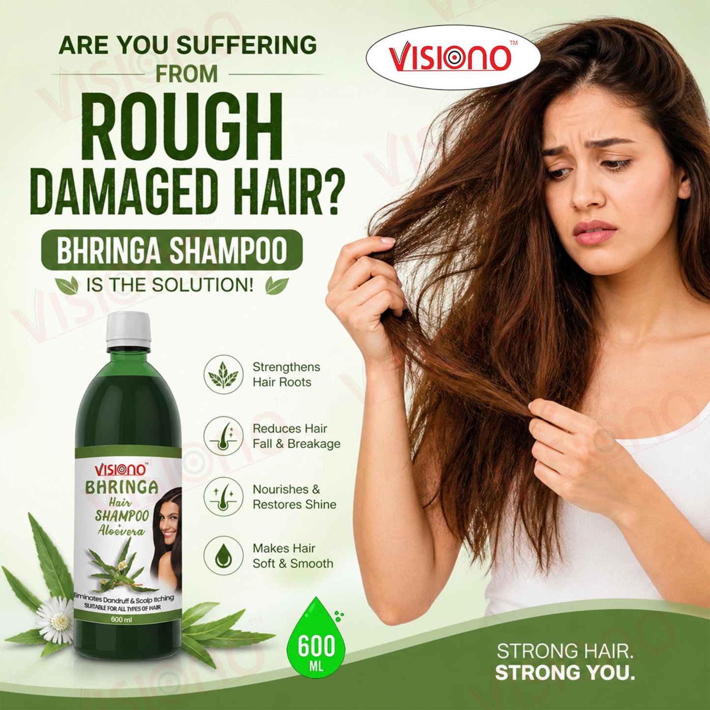 Hair Shampoo Bhringa with Aloevera 600ml