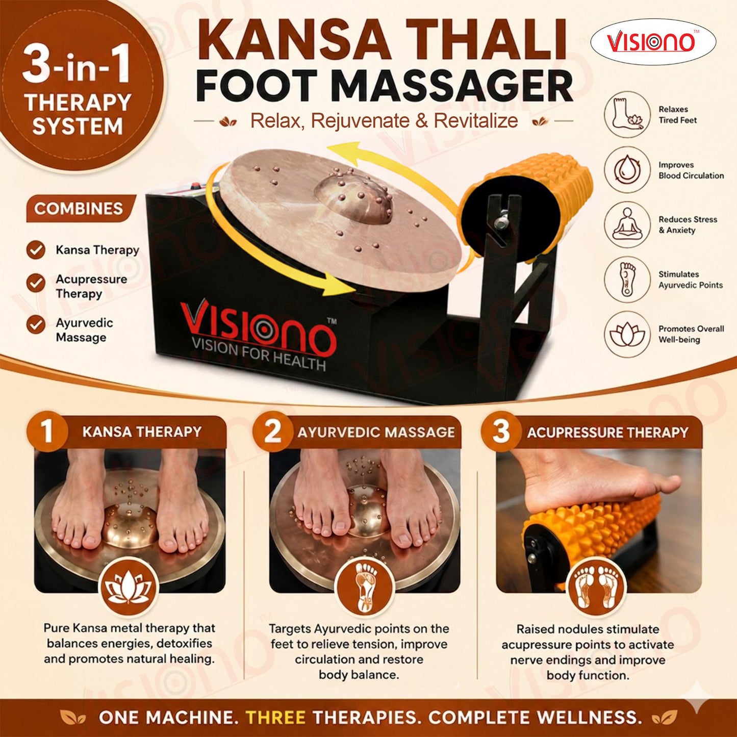 Kansa Thali Foot Massager