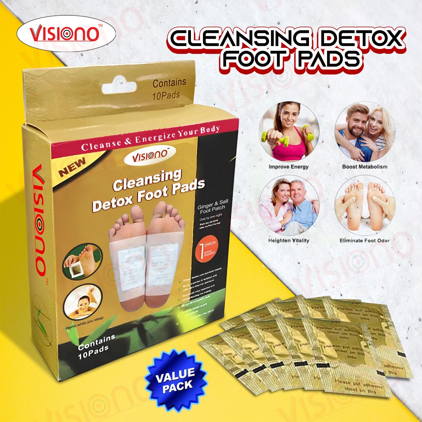 Detox Foot Patch – Natural Cleansing & Relaxation Pads (10 Pads)