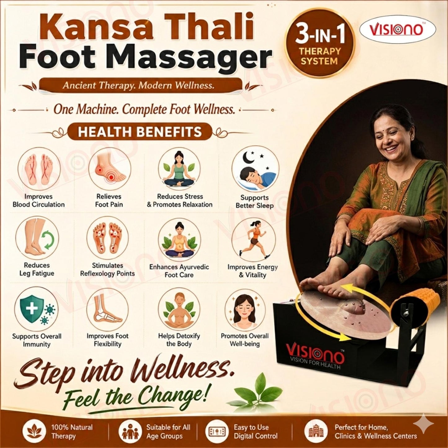 Kansa Thali Foot Massager
