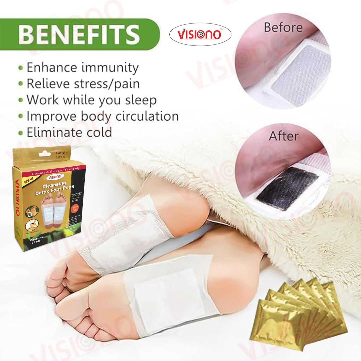 Detox Foot Patch – Natural Cleansing & Relaxation Pads (10 Pads)