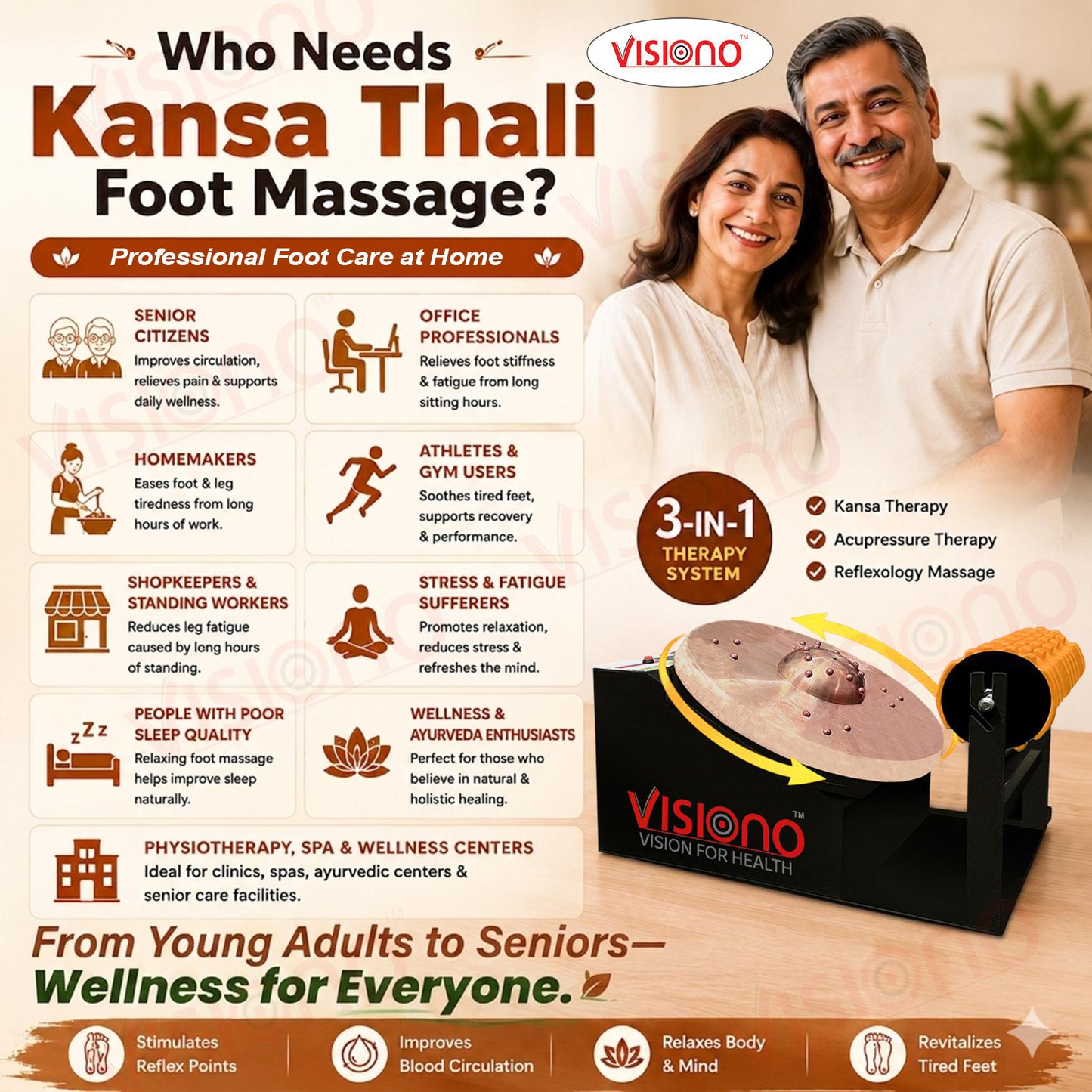Kansa Thali Foot Massager