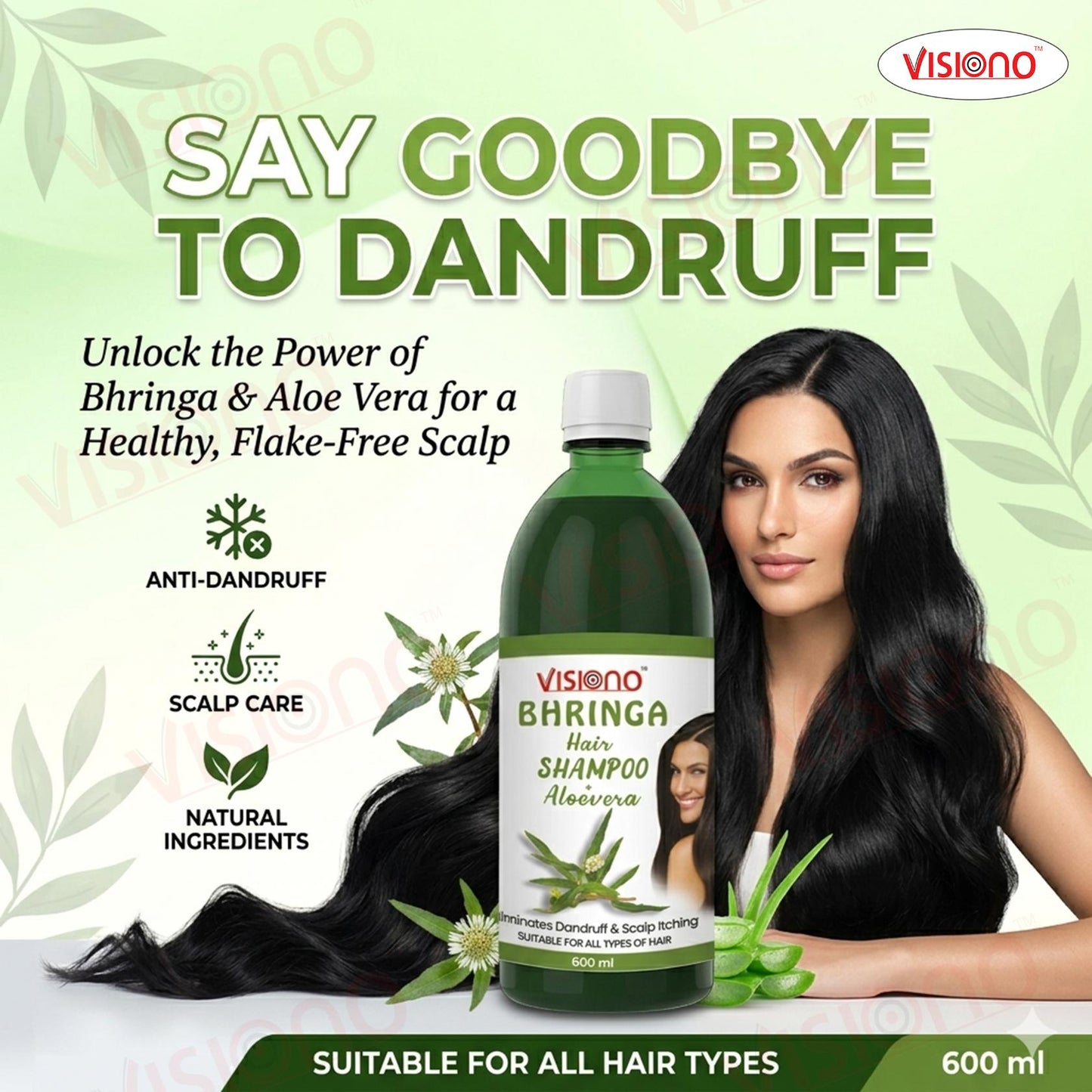 Hair Shampoo Bhringa with Aloevera 600ml