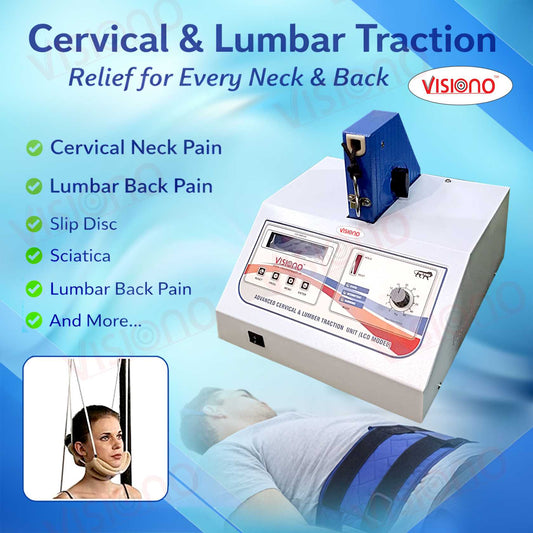 VISIONO Advanced Cervical & Lumbar Traction Unit (LCD Model)