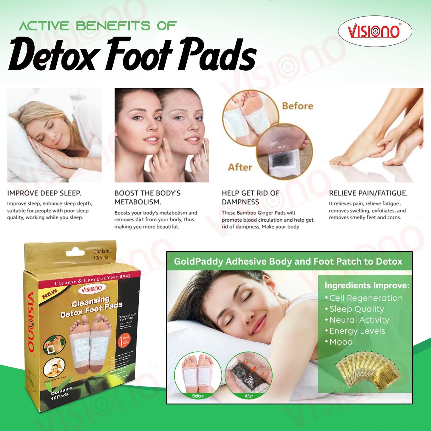Detox Foot Patch – Natural Cleansing & Relaxation Pads (10 Pads)